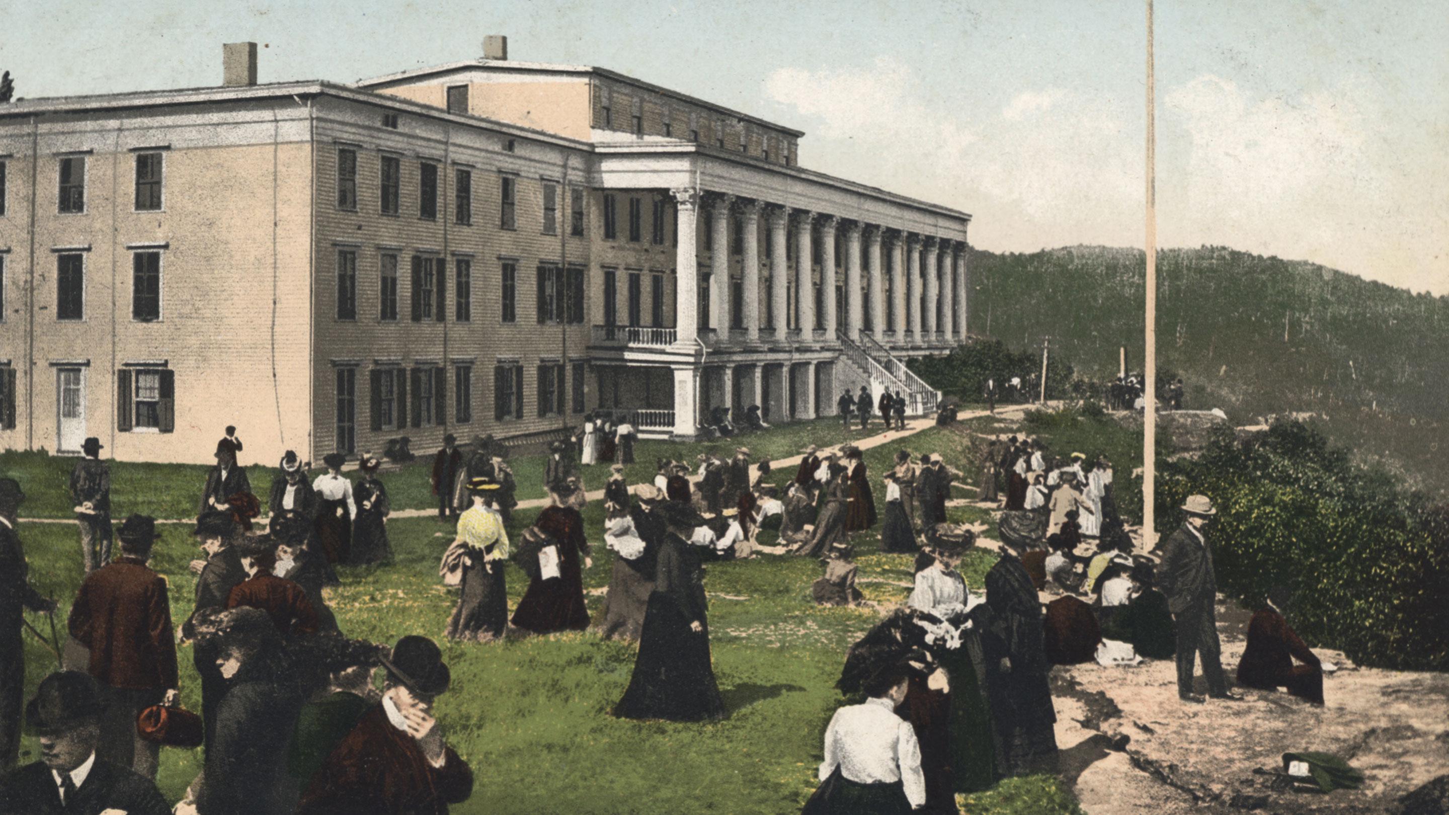 A crowd at the historic Catskill Mountain House