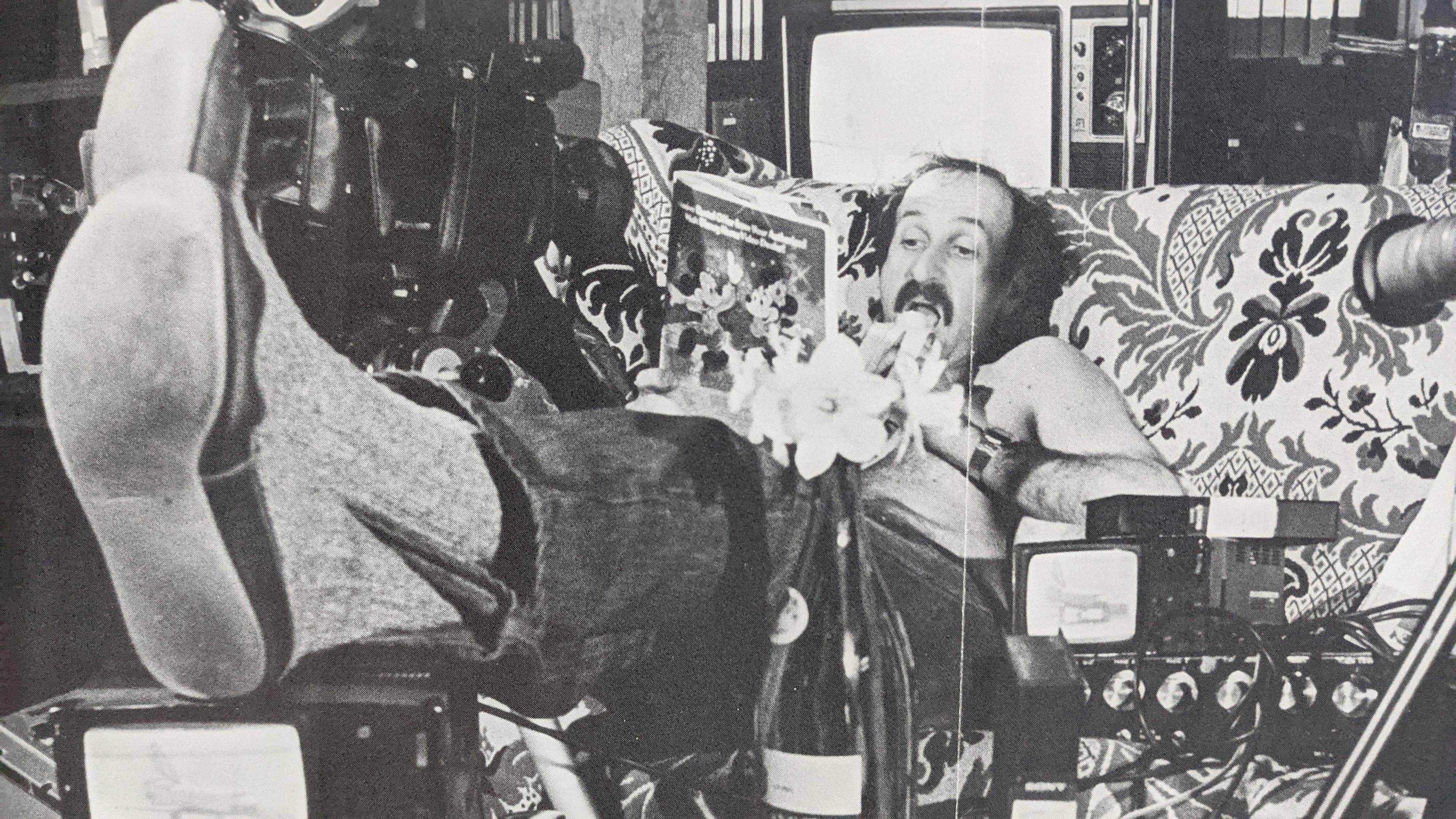 Tobe Carey surrounded by his original video equipment in the early days of Willow Mixed Media