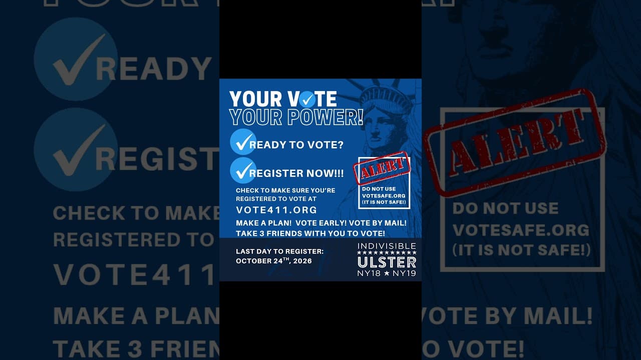 Your Vote - Your Power  #indivisible #indivisibleulster #vote #elections #ulstercounty