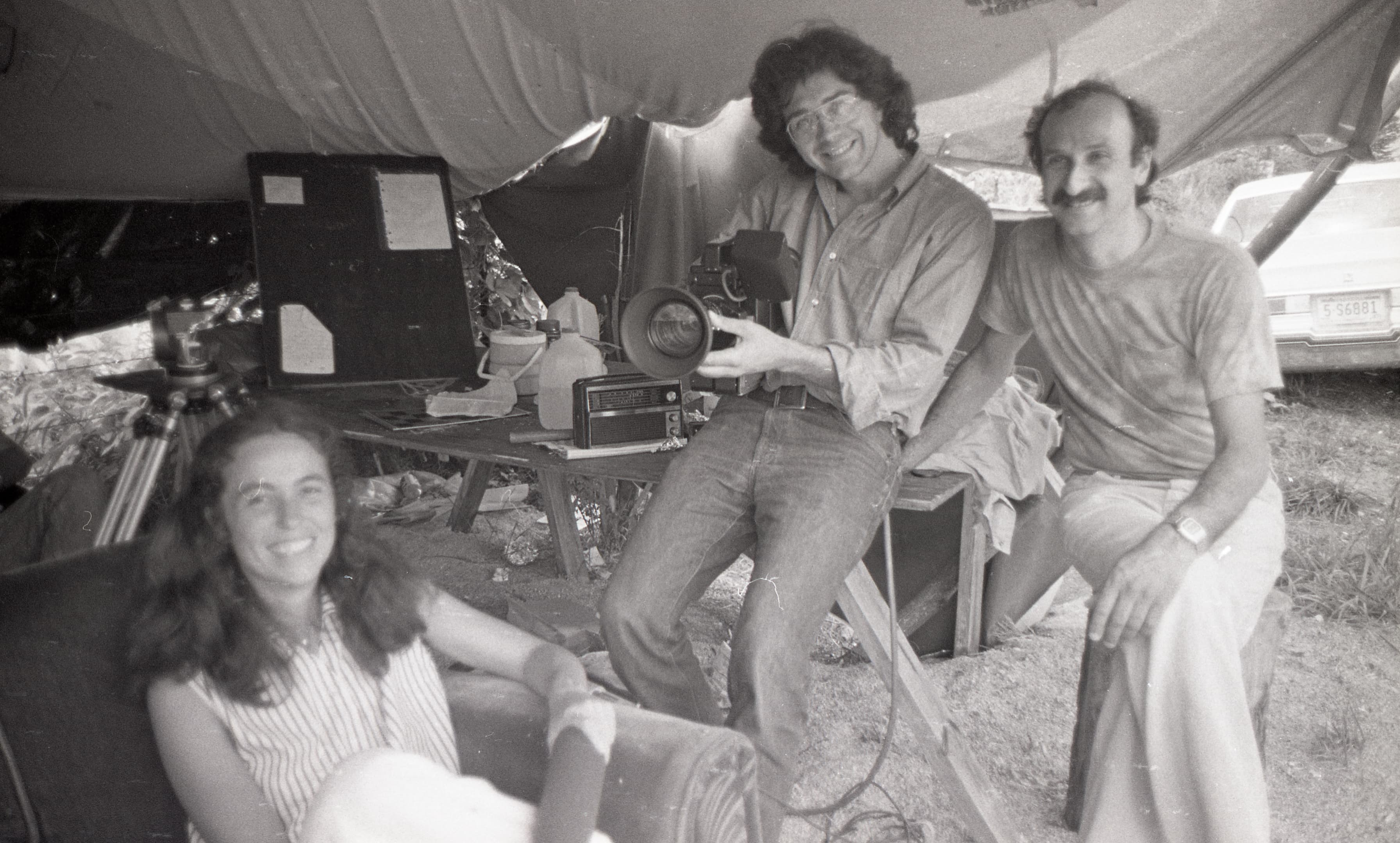 Tobe, Pam and Ed on location at the strike tent from Tennessee Heavy Metal